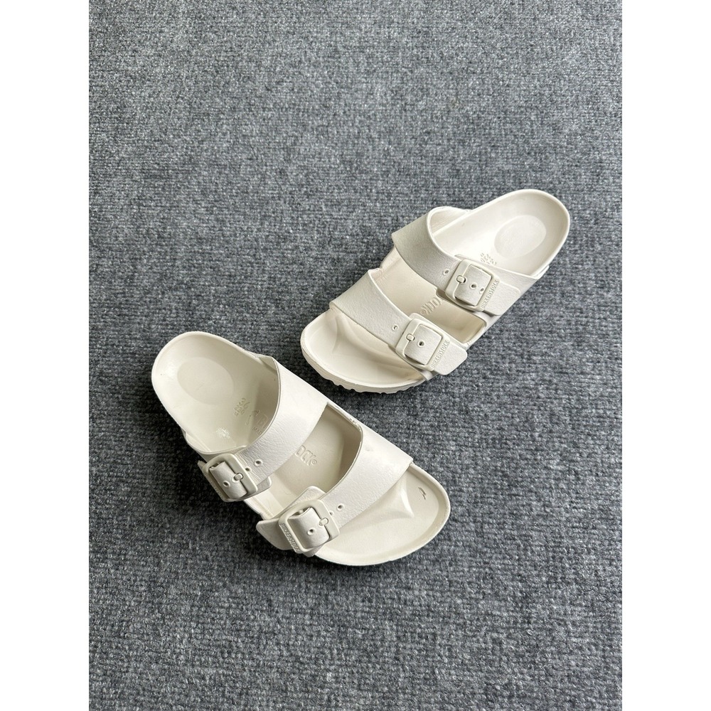 Womens Birkenstock Arizona EVA White Two Strap Sandals Made Germany Size 5 EU 36